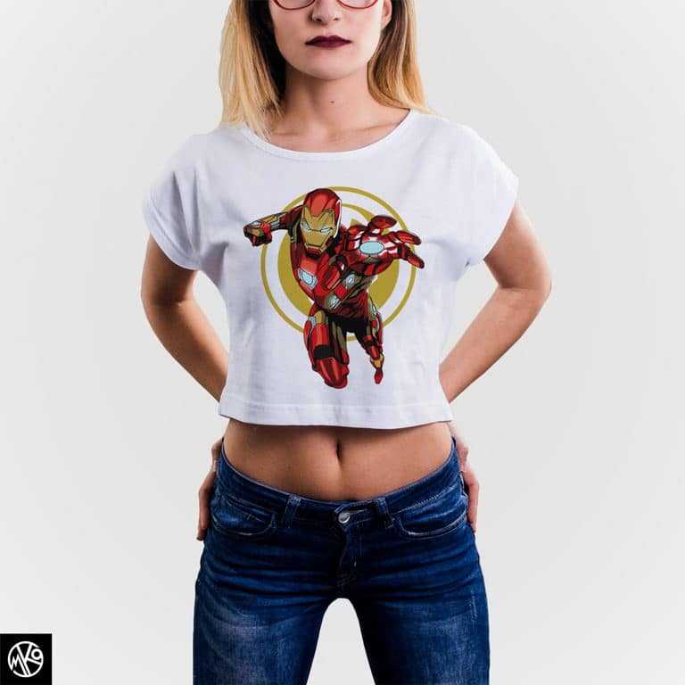 Iron Man Comic Crop Top majica