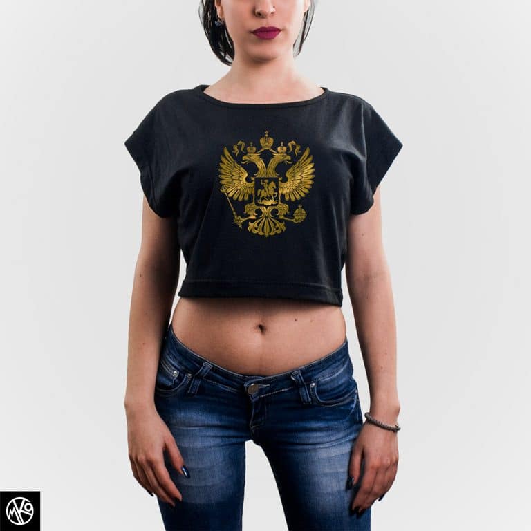 Rusija Grb Crop Top majica
