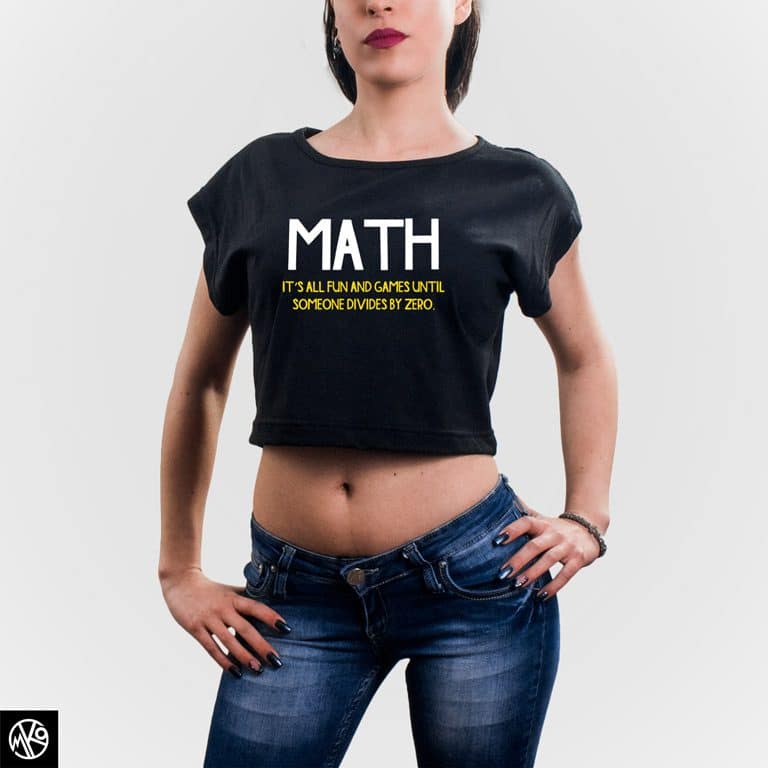 Math It s All Fun Crop Top majica