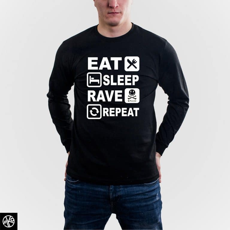 Eat Sleep Rave Repeat majica dugi rukav