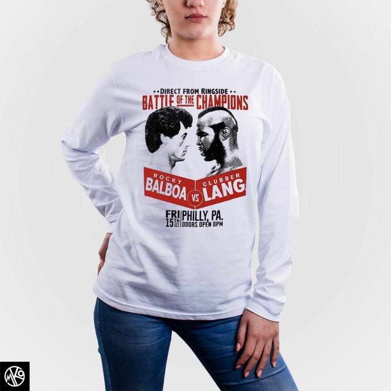 Herren T-Shirt 'Rocky Vs. Lang – Italian Stallion' – 100% Baumwolle, Siebdruck