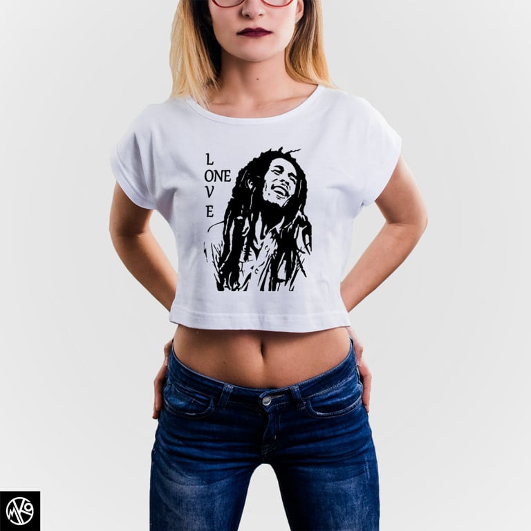 Bob Marley Silueta crop top majica