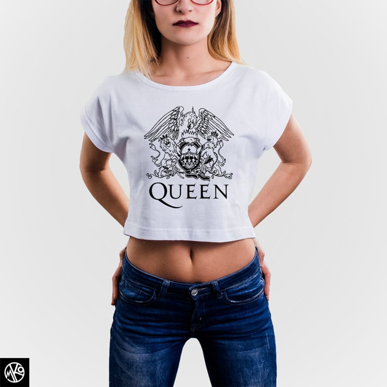 Queen crop top majica