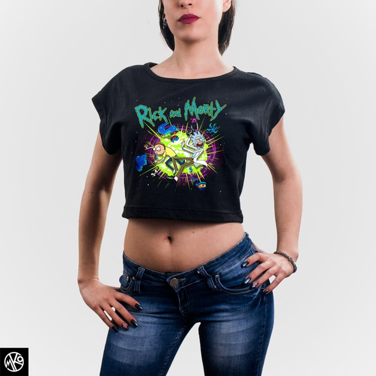 Rick And Morty In Space crop top majica