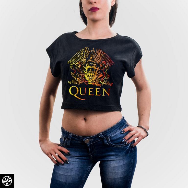 Queen Gold crop top majica